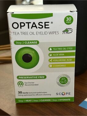 Optase Tea Tree Oil Eyelid Wipes - Green Pack